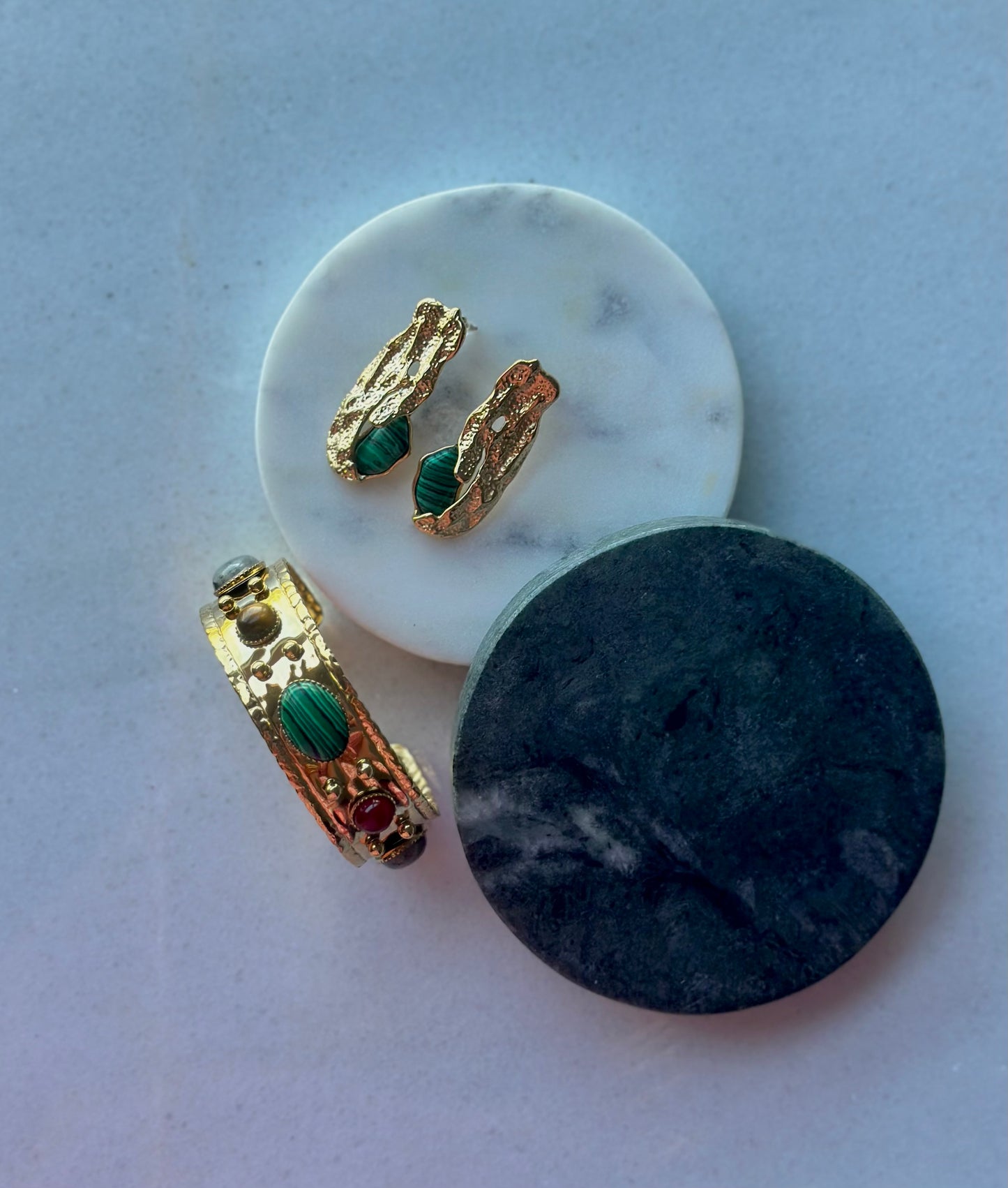 Pendientes malaquita