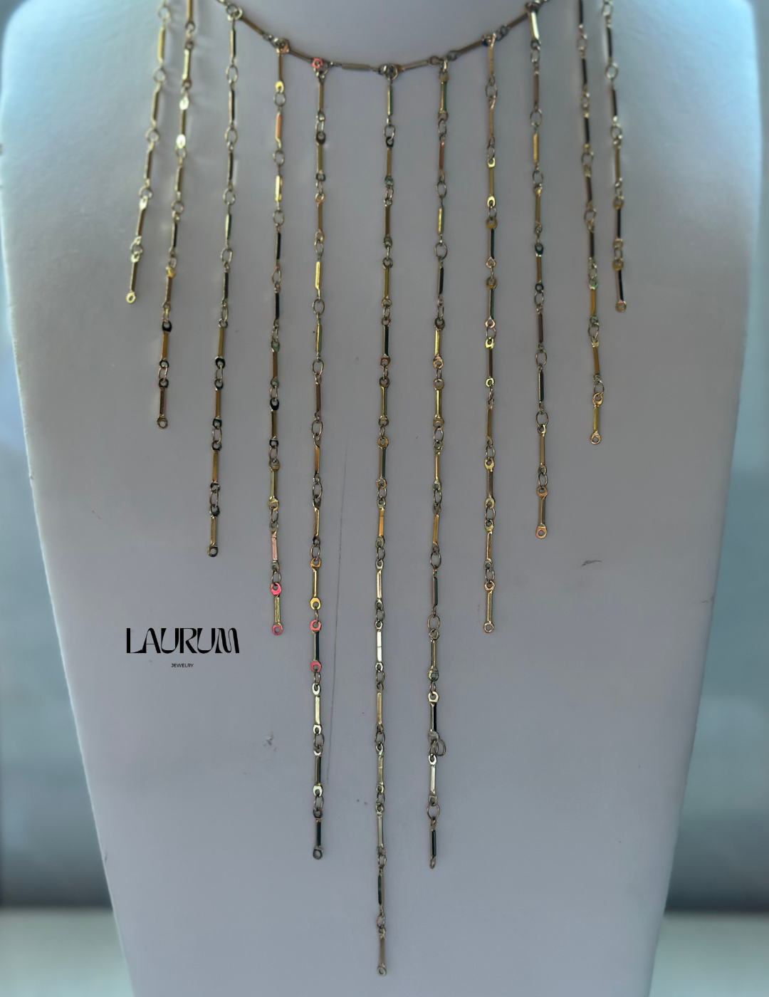 Collar Cascada Dorado