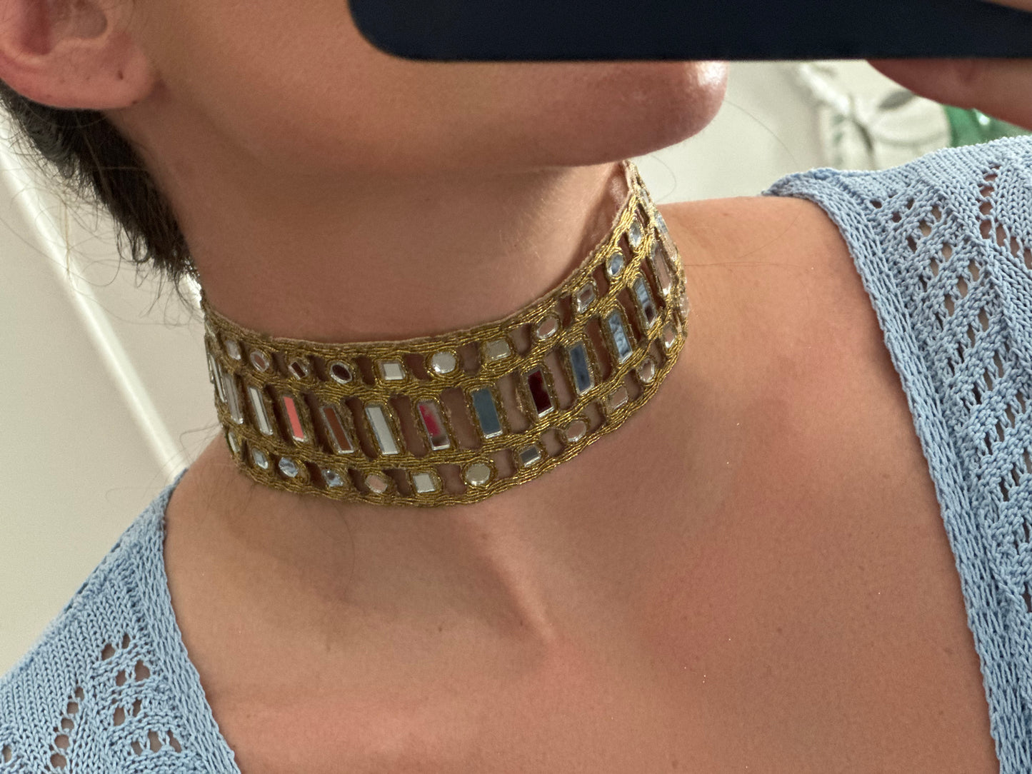 Choker tela ancho