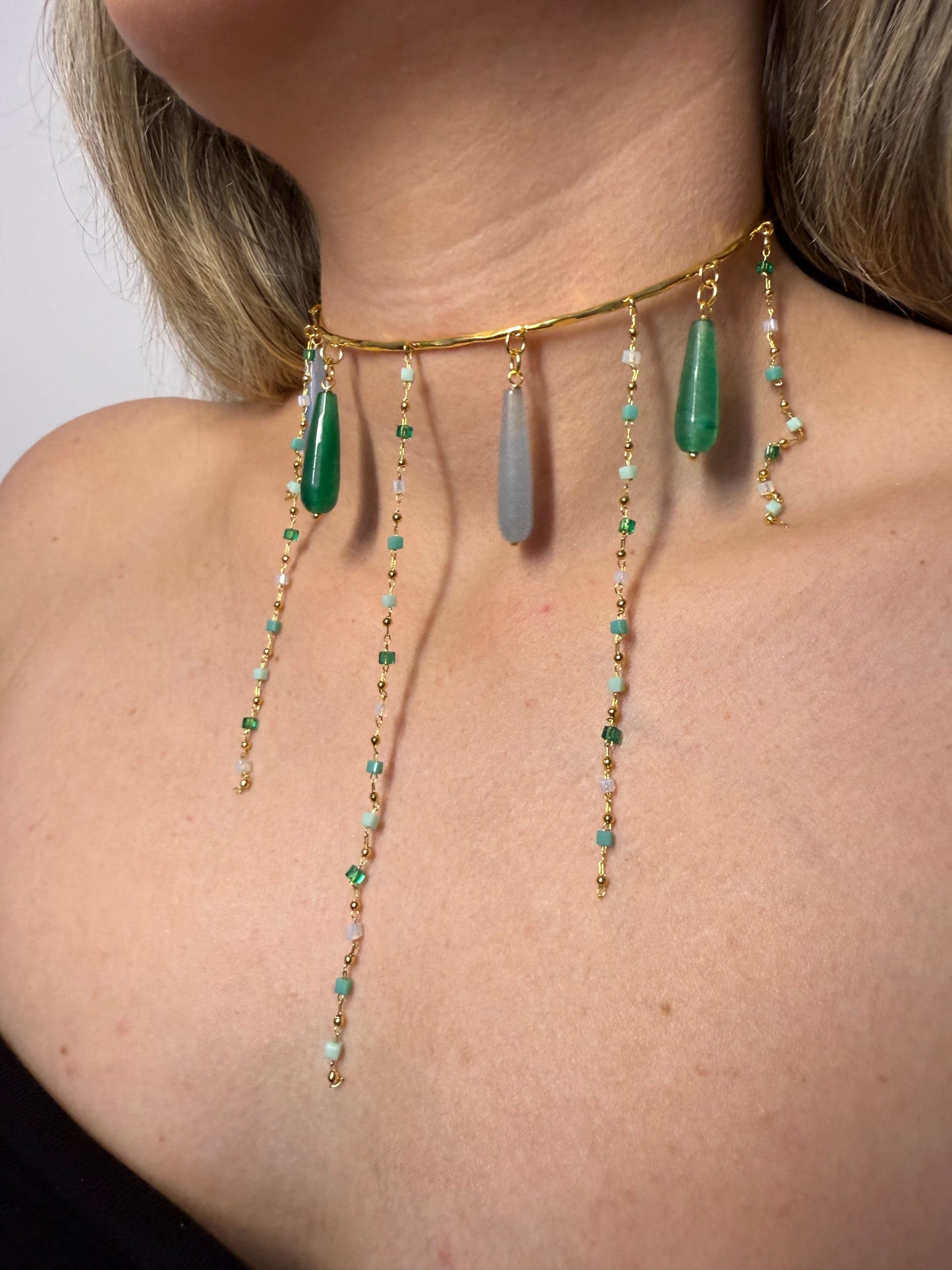 Choker lagrima cristal