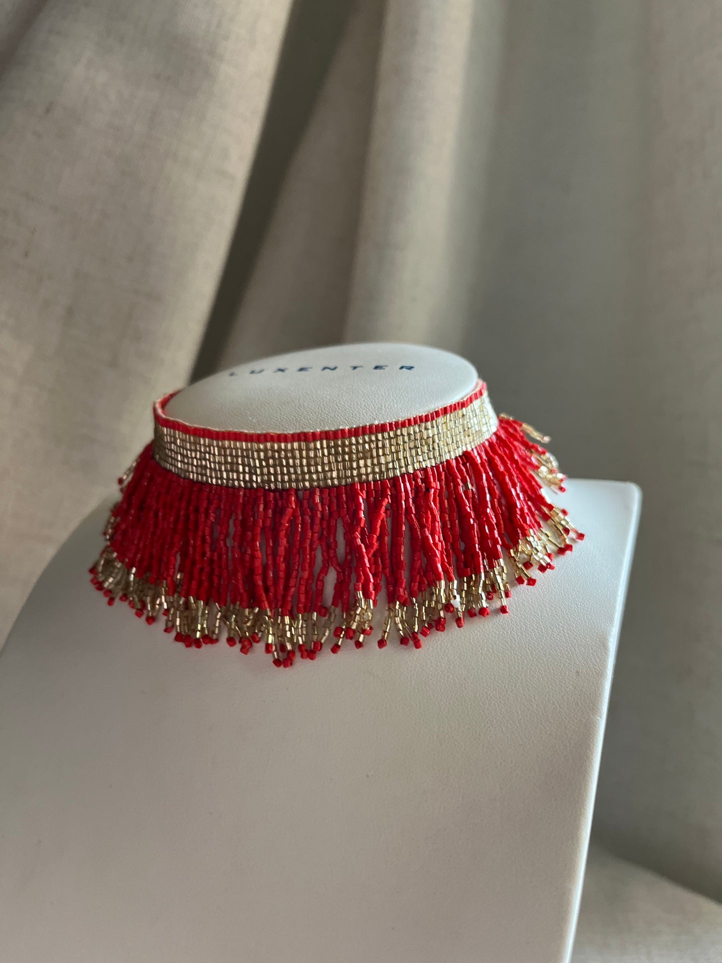 Choker flecos brillo