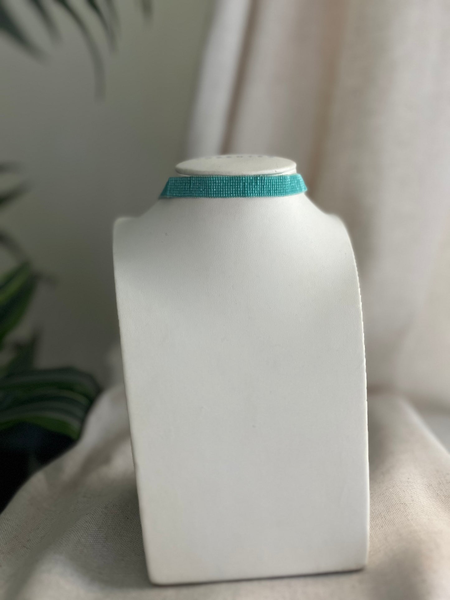 Choker cristal turquesa