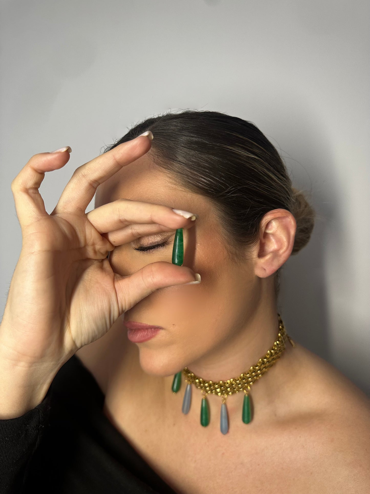 Choker ancho lágrima