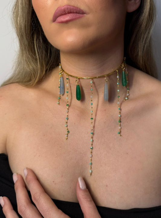 Choker lagrima cristal