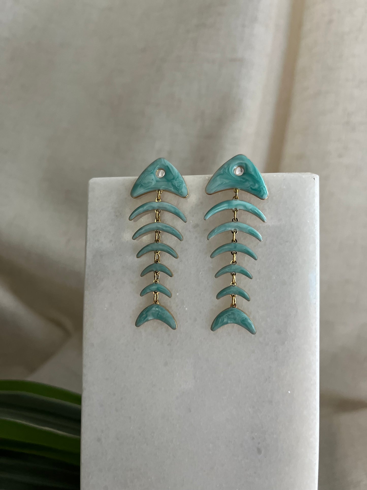 Pendientes raspa blue