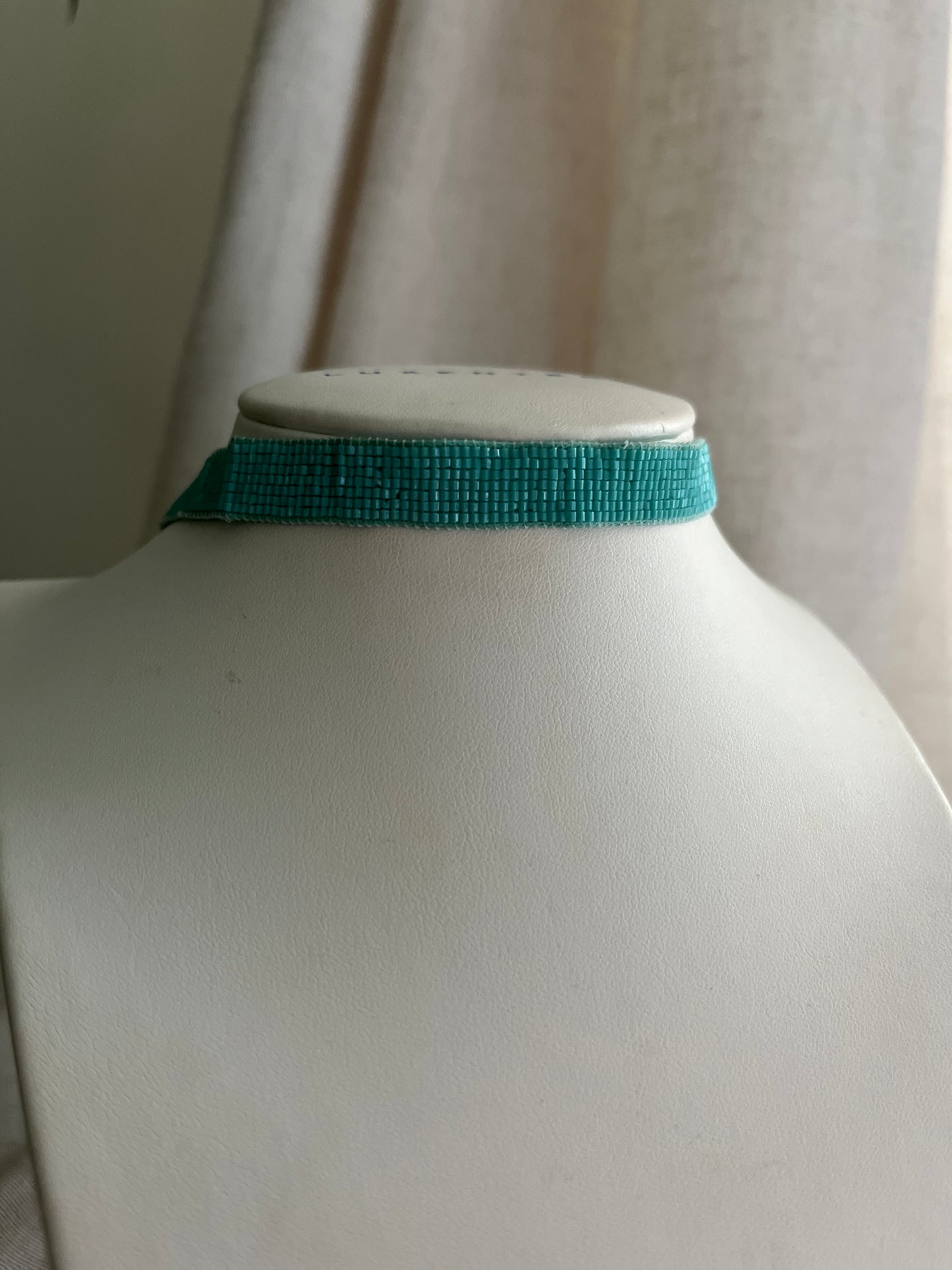 Choker cristal turquesa