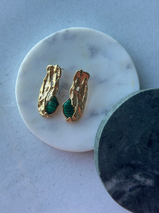 Pendientes malaquita