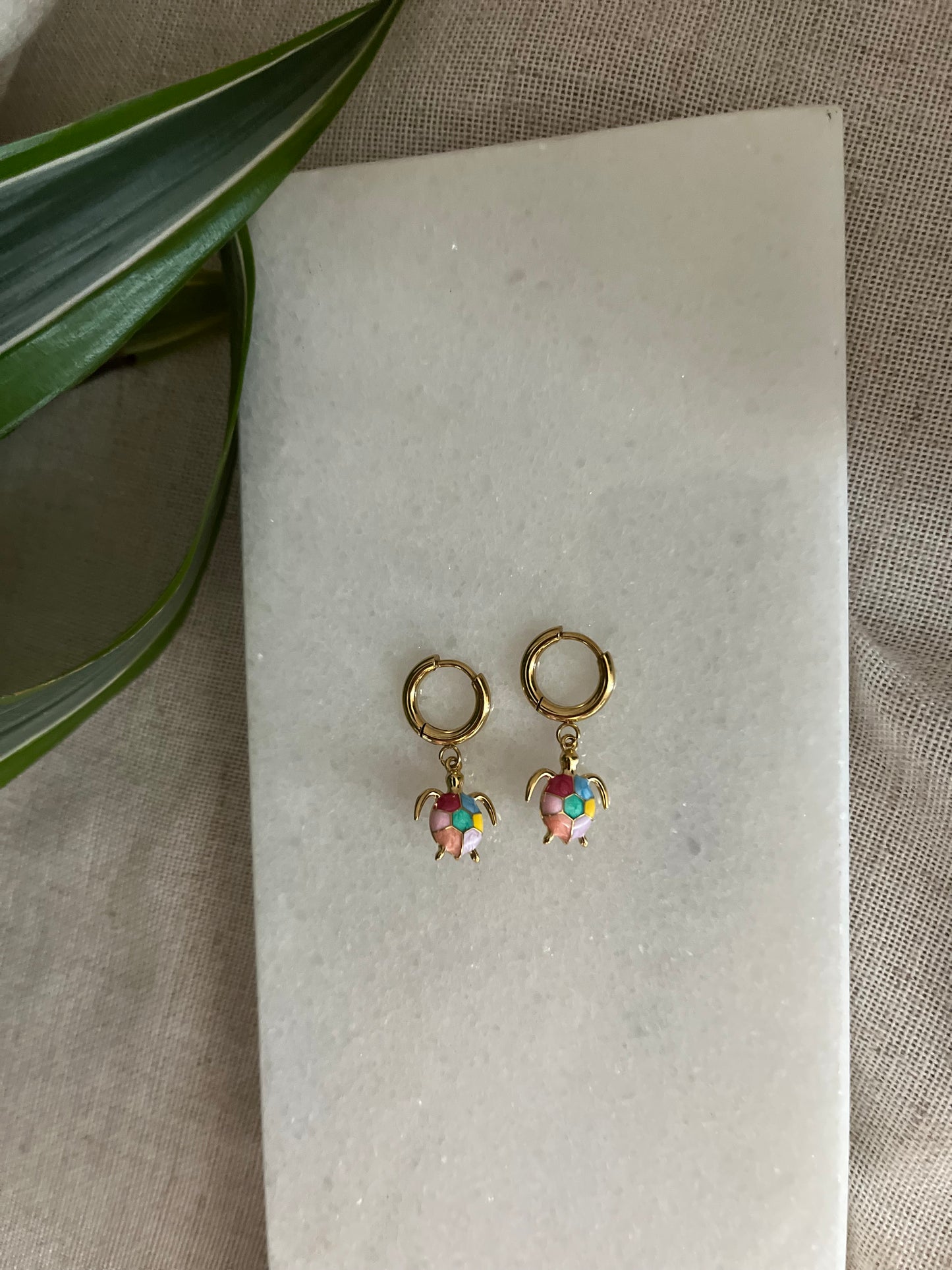 Pendientes mini tortuga