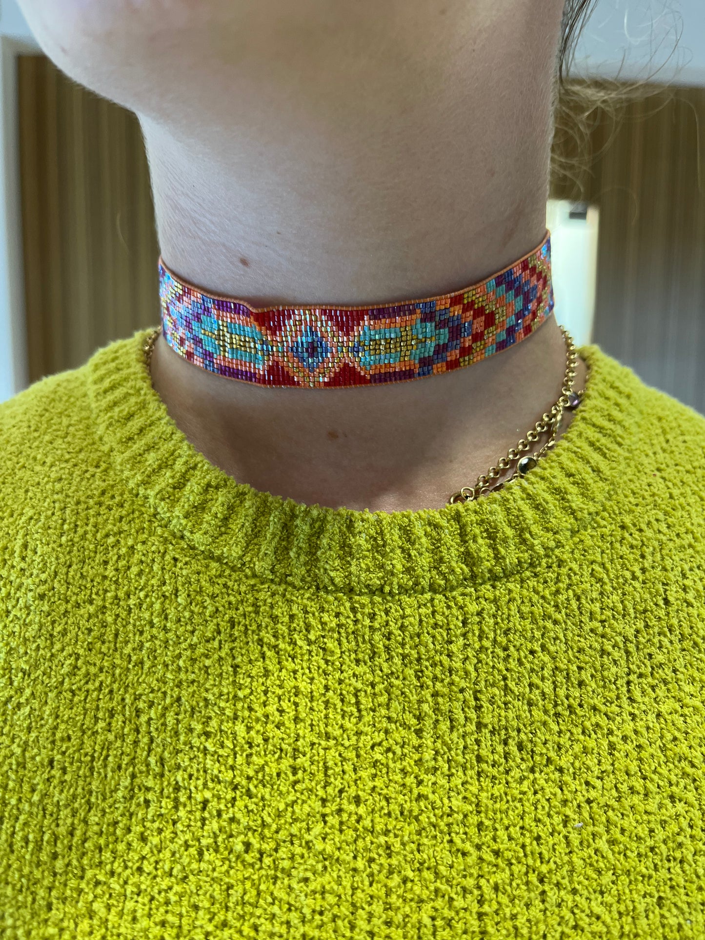 Choker etnico cristal