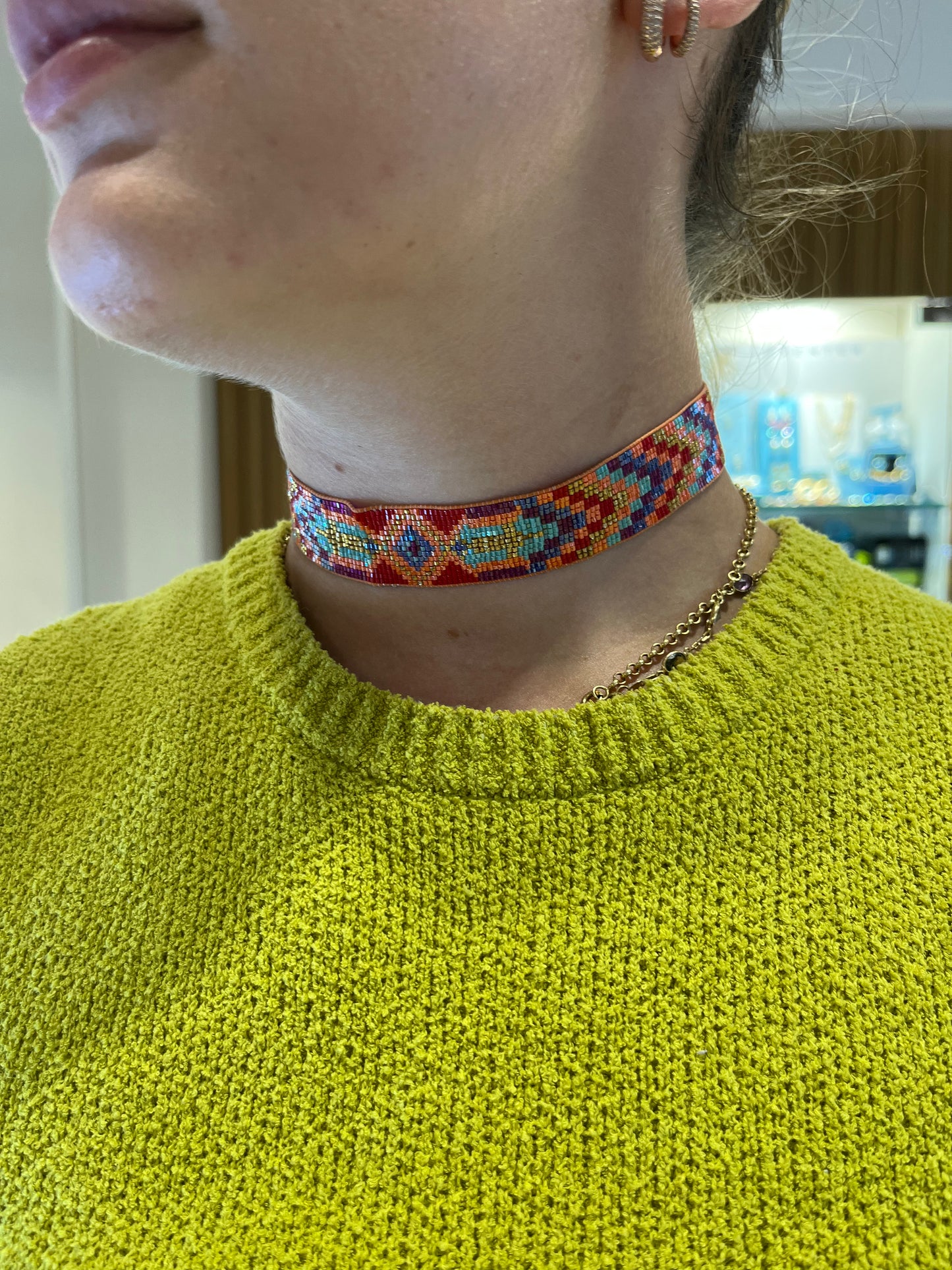 Choker etnico cristal