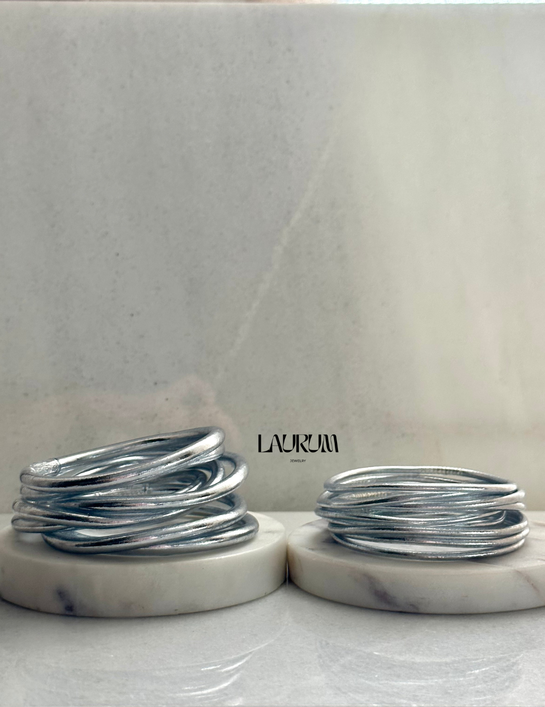 Pulseras Pan de Oro Plateadas